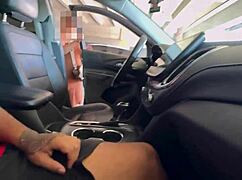 parking dude fucks me street side while hubby watches 😏👀