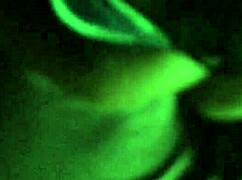 Redbone beauty with thick curves sucks big black cock deep in shadows