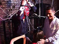 Bound Slut Takes Rough Gangbang DP Anal in Kinky BDSM Dungeon!