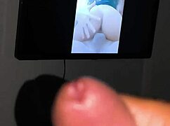 she masturbates hard watching that hot mini skirt fuck session up close