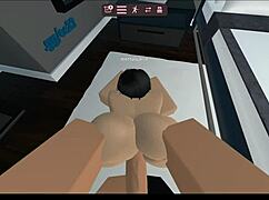 my horny roblox condo bot bends over for intense doggystyle pounding