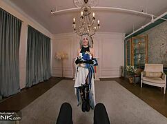 vr conk's skinny bronya in stockings moans through honkai star rail cosplay action