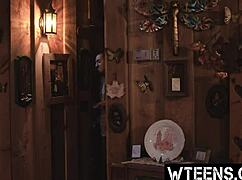 petite blonde shower snatched rough creampie tits