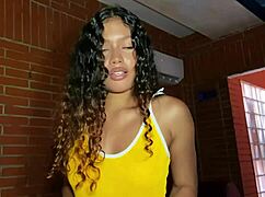 Babe Rides Petite Body on Huge Cock in Wild Interracial Session!