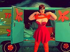 granny velma dinkleys mystery cosplay turns into deep creampie pounding