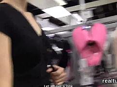flawless teen stripped in hypermarket store for hardcore pov pounding