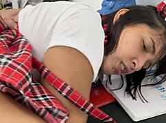 Raw Passion Fills Me as I Fuck Two Young Classroom Beauties in Steamy Trio