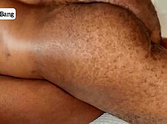 big booty ebony bent over creams squirting on pounding bbc doggystyle!