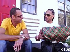 whoa this ladyboy's massive cock throbs while she sucks and fucks hard