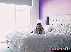 Petite Teen Jerks Hard Cock Intensely