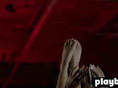 yo big tits black milf flexes alongside amazing big ass babe post-workout