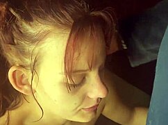 18yo stepdaughter sucks daddy cock as dildo stretches her tight pussy