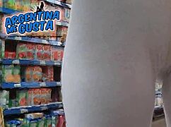 Huge Latina Cameltoes and Tits Burst from Tight Leggings and Thong Panties