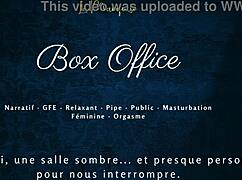 french babe gives gentle bj at box office. public gfe dirty talk 😘💦