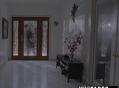 Curvy ebony spider woman in costume devours neighbor's monster cock during wild threesome romp