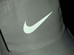 married brunette flashes short white shorts on highway before huge cock ride