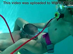 cruz's blowjobs make cum explode everywhere underwater in the pool with petite hungarian teens