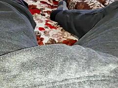 stepsister decorates christmas tree while i riskily masturbate watching her closely