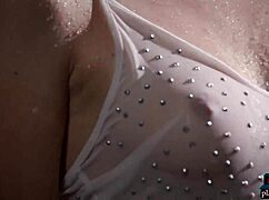 Kenna james' big ass milf body strips slow teasing her petite tits for playboy