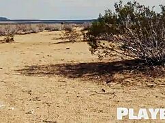 Gorgeous blonde milf Teya Kaye poses outdoors in lingerie