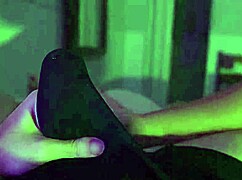 petite cutie strokes cock over her tight underwear bulge