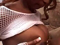 they yank out buttplug and stuff her gaping ass with double cocks before facial cumshot