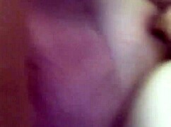 my wife drops to her knees for my homemade blowjob then swallows every drop casually watching her work