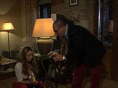 i suck off the old man hard then finger my wet pussy watching him fuck his bitch