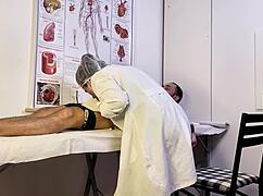 patient gets hard during nurse exam can't hold back