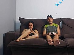 Risky sexo with husband's best friend bareback big ass deepthroat!