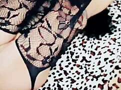 A homemade pov captures skinny mature wife licking pussy getting anal fucked with natural tits in stockings