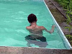 milf slut revenges boyfriend by fucking his son poolside cum in mouth trailer