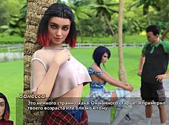 submissive redhead milf slurps monster cock then squirts on banana outdoors