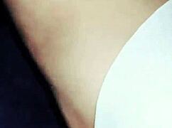 A homemade pov captures skinny mature wife licking pussy getting anal fucked with natural tits in stockings