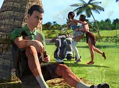 submissive redhead milf slurps monster cock then squirts on banana outdoors