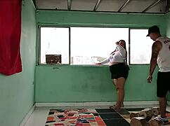 my mother-in-law whore helps cardio by eating cock and taking it in her huge fat ass