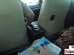 Petite Asian Teen Relaxes Bent Over On Monster White Cock