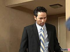 tranny babysitter amy daly shows up to console the sad kid but ends up taking monster cock anally