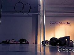 doctora dances on pole showing off her curves