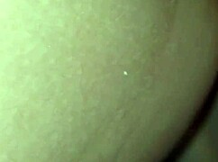 wife stuffs my cock n glass dildo deep in her sloppy wet pussy together!!