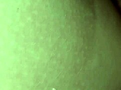 wife stuffs my cock n glass dildo deep in her sloppy wet pussy together!!