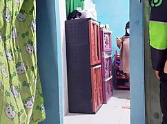 housewife caught masturbating bent over doggystyle fucked hard by amateur pornstar