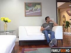 Stepdad pounds stepteen hard on webcam