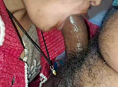 Traditional nightwear hides wild anal creampie passion in malayali couple's home romp