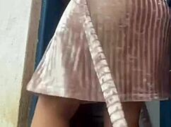 a boss asked the builder to check the toilet drain just to be alone with him in the bathroom where she let loose comfortably