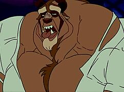 beast bodybuilder flexes furry muscles in epic growth pump