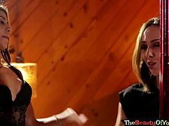 saphic poledancing lesbians scissor and muff dive filthy teen pussies