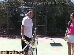 ever seen a bendy teen spanked hard outdoors at party?