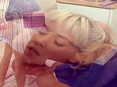 Blonde Teen's Overwhelming Joy from Huge Cock Cum Facial