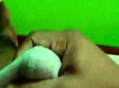 black dude's solo handjob on huge throbbing cock